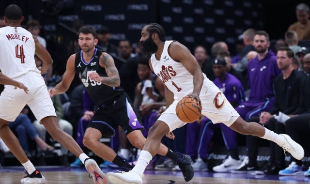 米切尔34分哈登狂送14助攻 骑士胜爵士